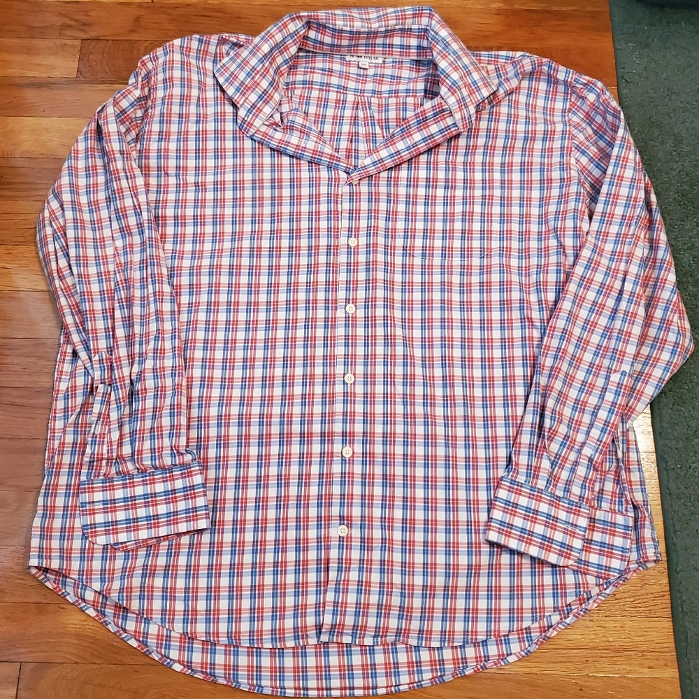 Peter Millar Checkered Long Sleeve Button Down Dress Shirt - Picture 2 of 7